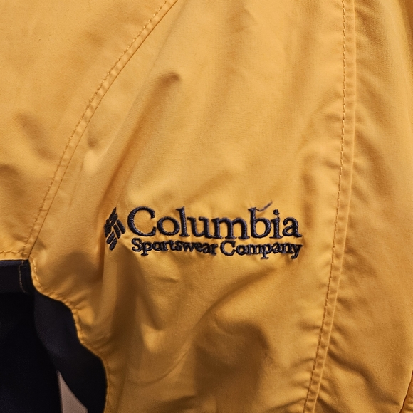 Yellow and Blue Columbia Women's Raincoat with Removable Hood Sz Small - Picture 5 of 9